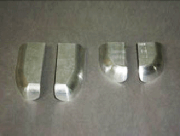 鋁制件去氧化皮、啞光處理前后